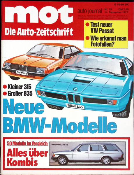 mot auto-journal - Die Auto-Zeitschrift - 1977 - Nr. 25 - 14.12.1977