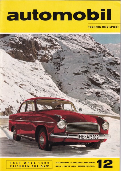 automobil - Technik und Sport - Dezember 1959 - Opel 1200, Austin Seven