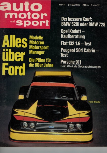 Auto Motor und Sport 1978 Heft 11-24.05.1978