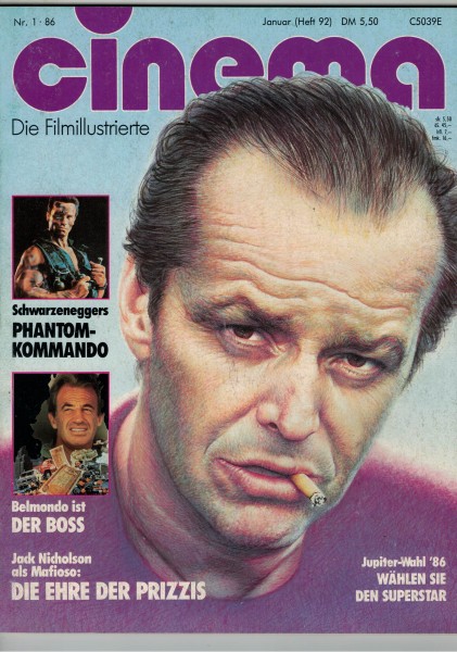 Cinema Zeitschrift, Heft Nr. 092, Januar 1986, Die Ehre der Prizzis, Phantom-Kommando, Der Boss