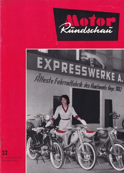 Motor Rundschau 1956 Heft 22 - 25.11.1956 - BMW 503, Fiat Multipla