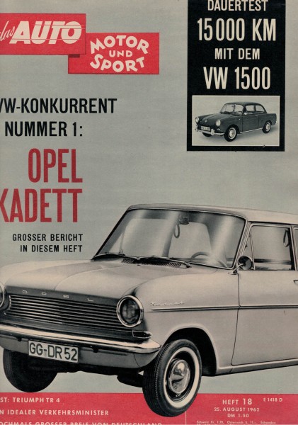 Auto Motor und Sport 1962 Heft 18-25.08.1962