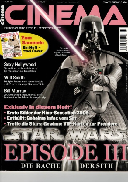 Cinema Zeitschrift, Heft Nr. 322 Märzl 2005, Star Wars Episode III, Will Smith, Bill Murray