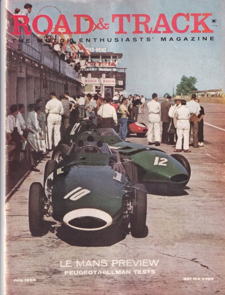 Road & Track - 1958 July - Bugatti Type 50-S, Alfa Romeo 2000, Hillman Husky, Peugeot 403 Sedan