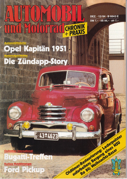 Automobil und Motorrad Chronik - 1984 - Dezember