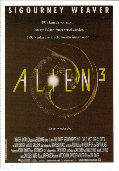 Cinema Filmkarte "Alien 3"