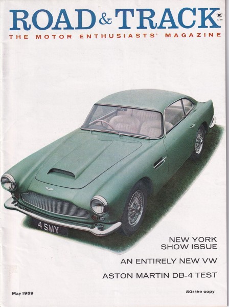 Road & Track - 1959 May - Aston Martin DB-4, Lancia Flaminia, Three Fiat 500´s, MG K-3 Magnette
